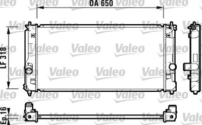 Radiator, engine cooling VALEO 732417