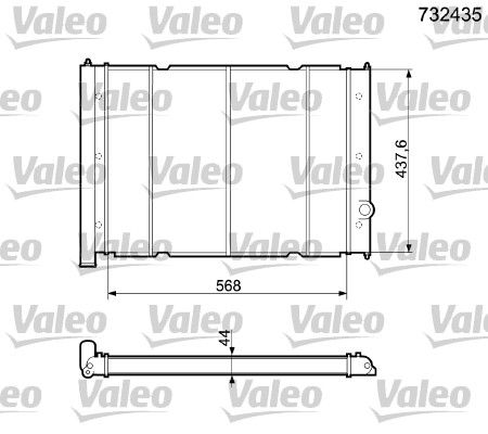 VALEO 732435 Radiator, engine cooling