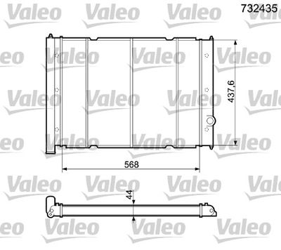 Radiator, engine cooling VALEO 732435
