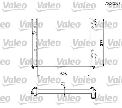 Radiator, engine cooling VALEO 732437