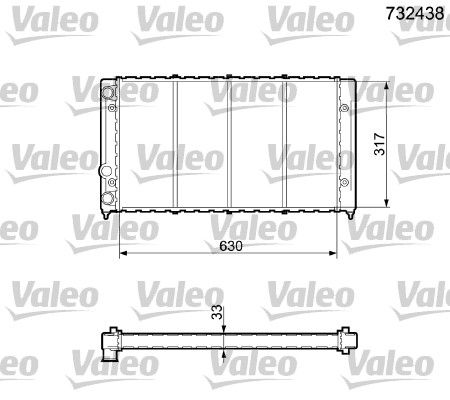 VALEO 732438 Radiator, engine cooling