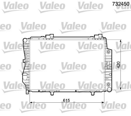 VALEO 732450 Radiator, engine cooling