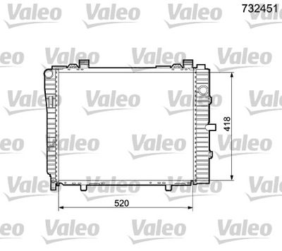 Radiator, engine cooling VALEO 732451