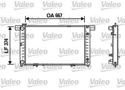 Radiator, engine cooling VALEO 732454