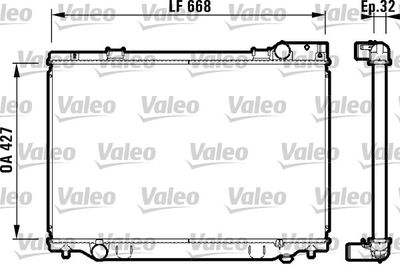 Radiator, engine cooling VALEO 732476