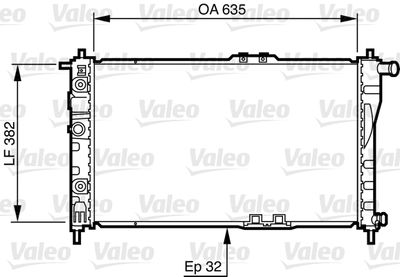 Radiator, engine cooling VALEO 732483
