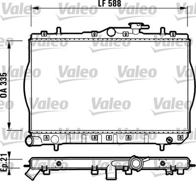 Radiator, engine cooling VALEO 732488