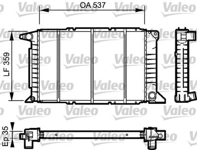 Radiator, engine cooling VALEO 732497