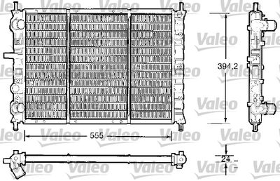Radiator, engine cooling VALEO 732504
