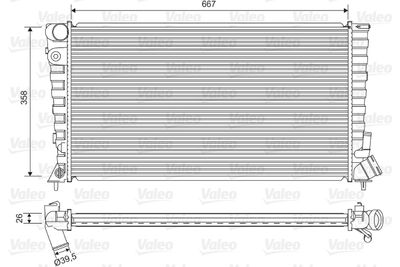 Radiator, engine cooling VALEO 732518