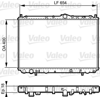Radiator, engine cooling VALEO 732524