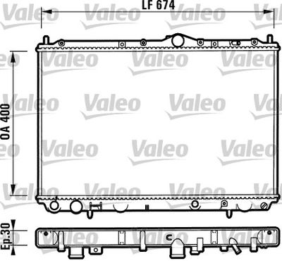 Radiator, engine cooling VALEO 732525