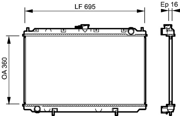 VALEO 732528 Radiator, engine cooling