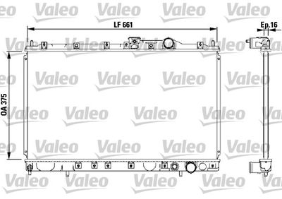 Radiator, engine cooling VALEO 732539
