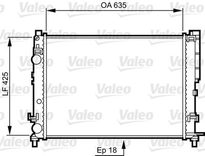 Radiator, engine cooling VALEO 732544