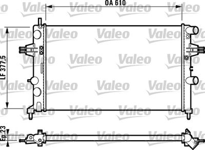 Radiator, engine cooling VALEO 732551