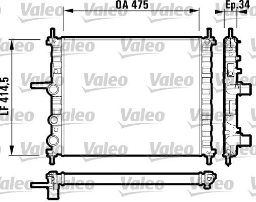VALEO 732557 Radiator, engine cooling