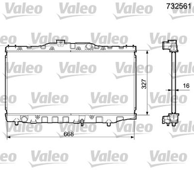 Radiator, engine cooling VALEO 732561
