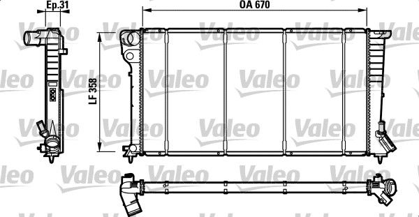 VALEO 732577 Radiator, engine cooling