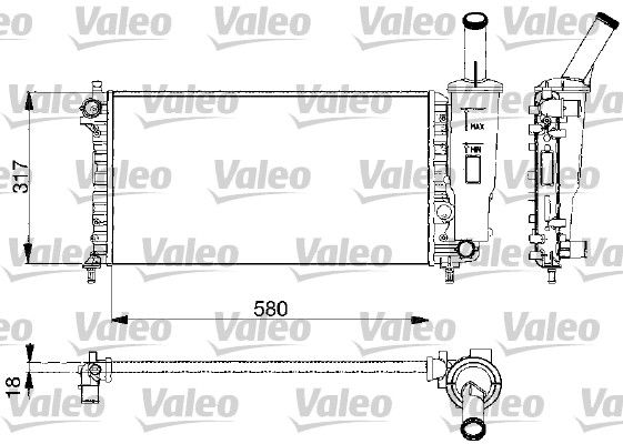 VALEO 732578 Radiator, engine cooling