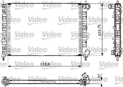 Radiator, engine cooling VALEO 732582