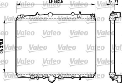 Radiator, engine cooling VALEO 732598