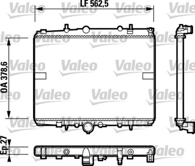 Radiator, engine cooling VALEO 732599