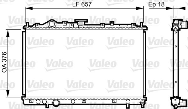 VALEO 732612 Radiator, engine cooling
