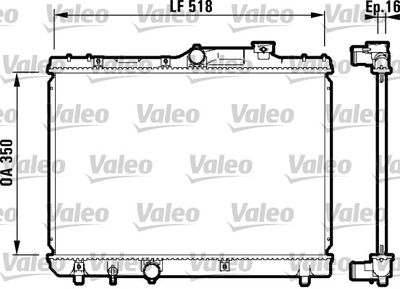 Radiator, engine cooling VALEO 732614