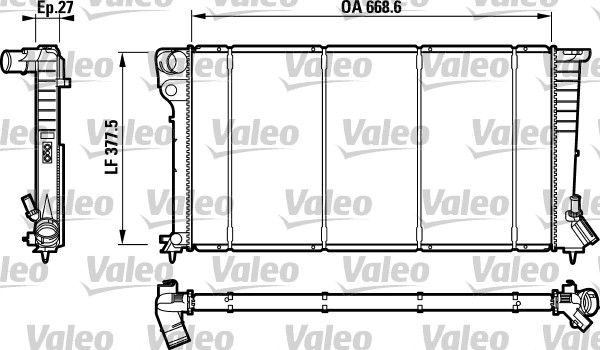 VALEO 732620 Radiator, engine cooling
