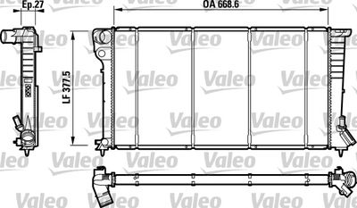 Radiator, engine cooling VALEO 732620