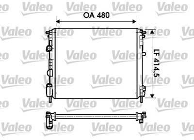 Radiator, engine cooling VALEO 732621