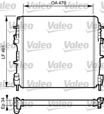 VALEO 732687 Radiator, engine cooling