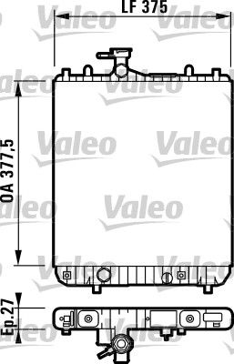Radiator, engine cooling VALEO 732694