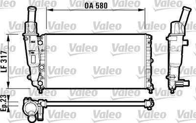 Radiator, engine cooling VALEO 732705