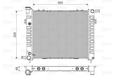 Radiator, engine cooling VALEO 732713