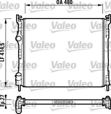 Radiator, engine cooling VALEO 732737