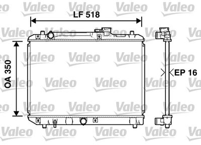 Radiator, engine cooling VALEO 732750