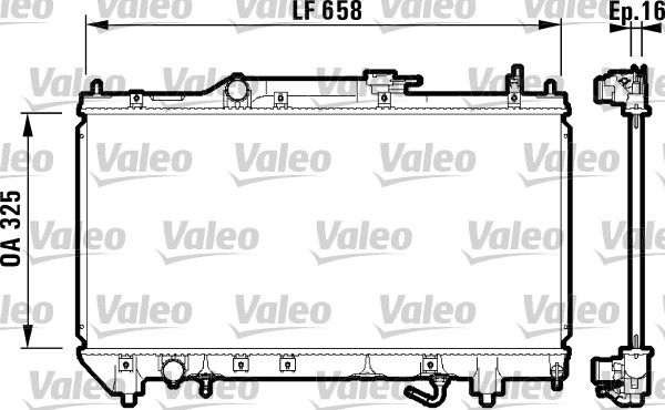 VALEO 732753 Radiator, engine cooling