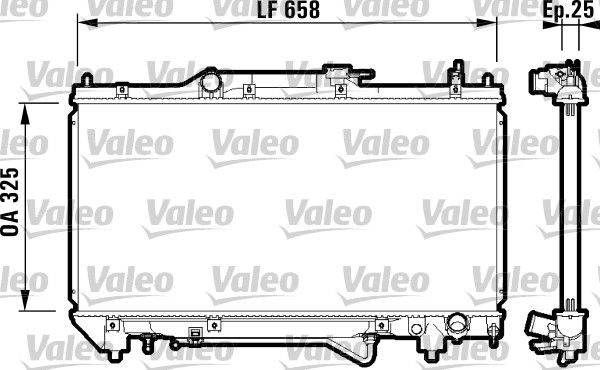 VALEO 732754 Radiator, engine cooling