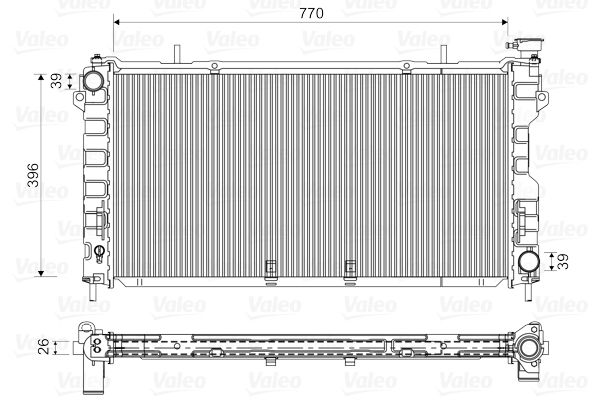 VALEO 732757 Radiator, engine cooling