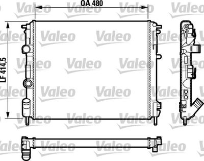 Radiator, engine cooling VALEO 732761
