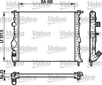 Radiator, engine cooling VALEO 732765