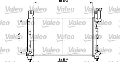 Radiator, engine cooling VALEO 732780