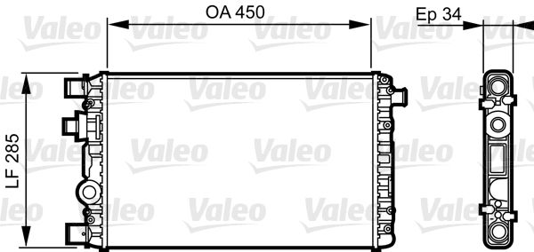 VALEO 732789 Radiator, engine cooling