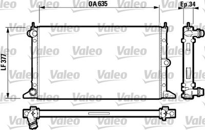 Radiator, engine cooling VALEO 732790