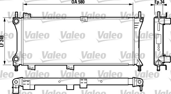 VALEO 732792 Radiator, engine cooling