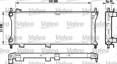 Radiator, engine cooling VALEO 732792