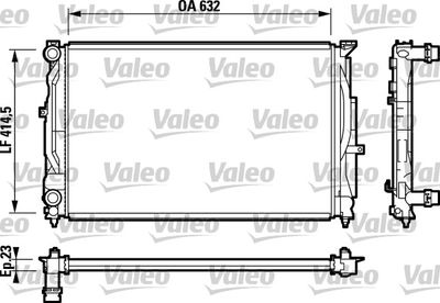 Radiator, engine cooling VALEO 732811