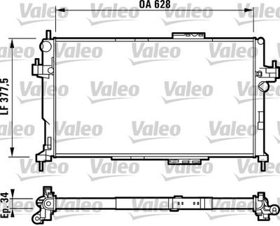Radiator, engine cooling VALEO 732824